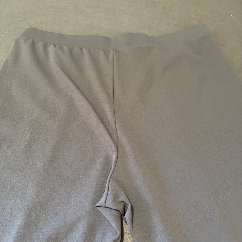 LOFT Pintuck Straight Leg Trousers Women XL Gray Pullon Stretch Fall Core Basic - Picture 7 of 8